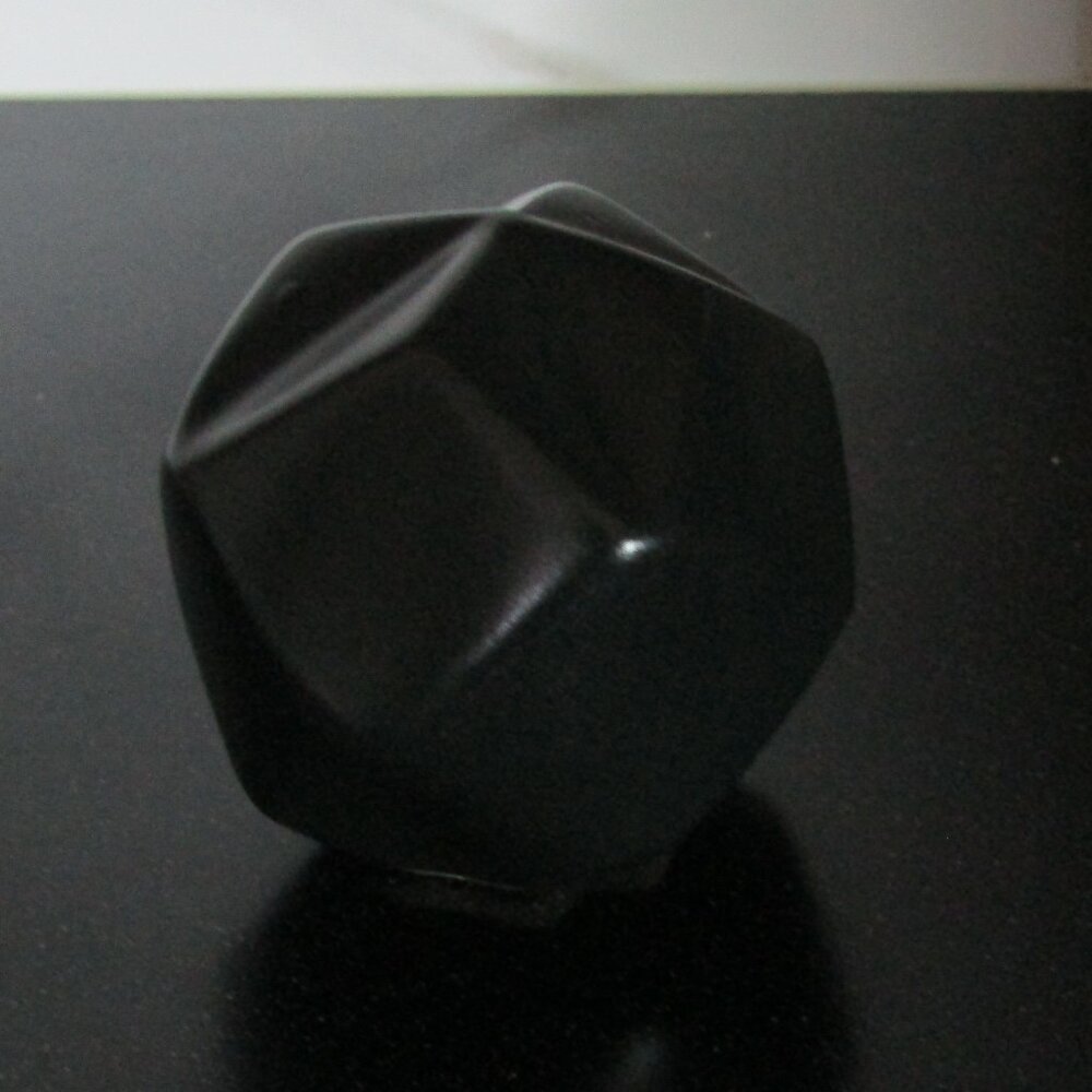 Black Decorative Sculpture, Modern Geometric Shelf Decor